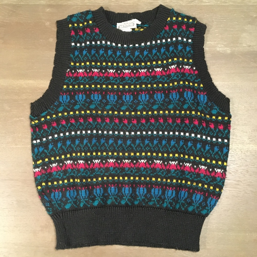 Vintage Sweater Vest, The Villager, S